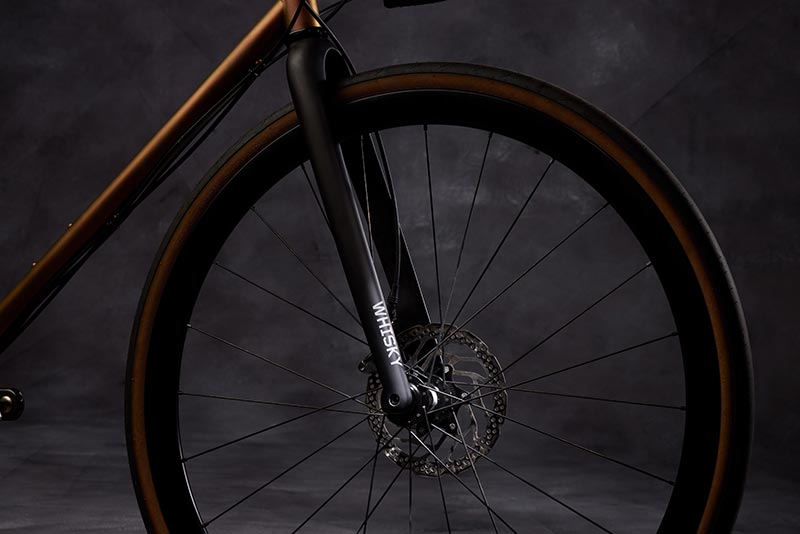 Surly Preamble custom build showing fork and front wheel detail