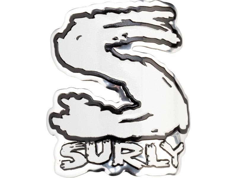 Surly Headbadge, white